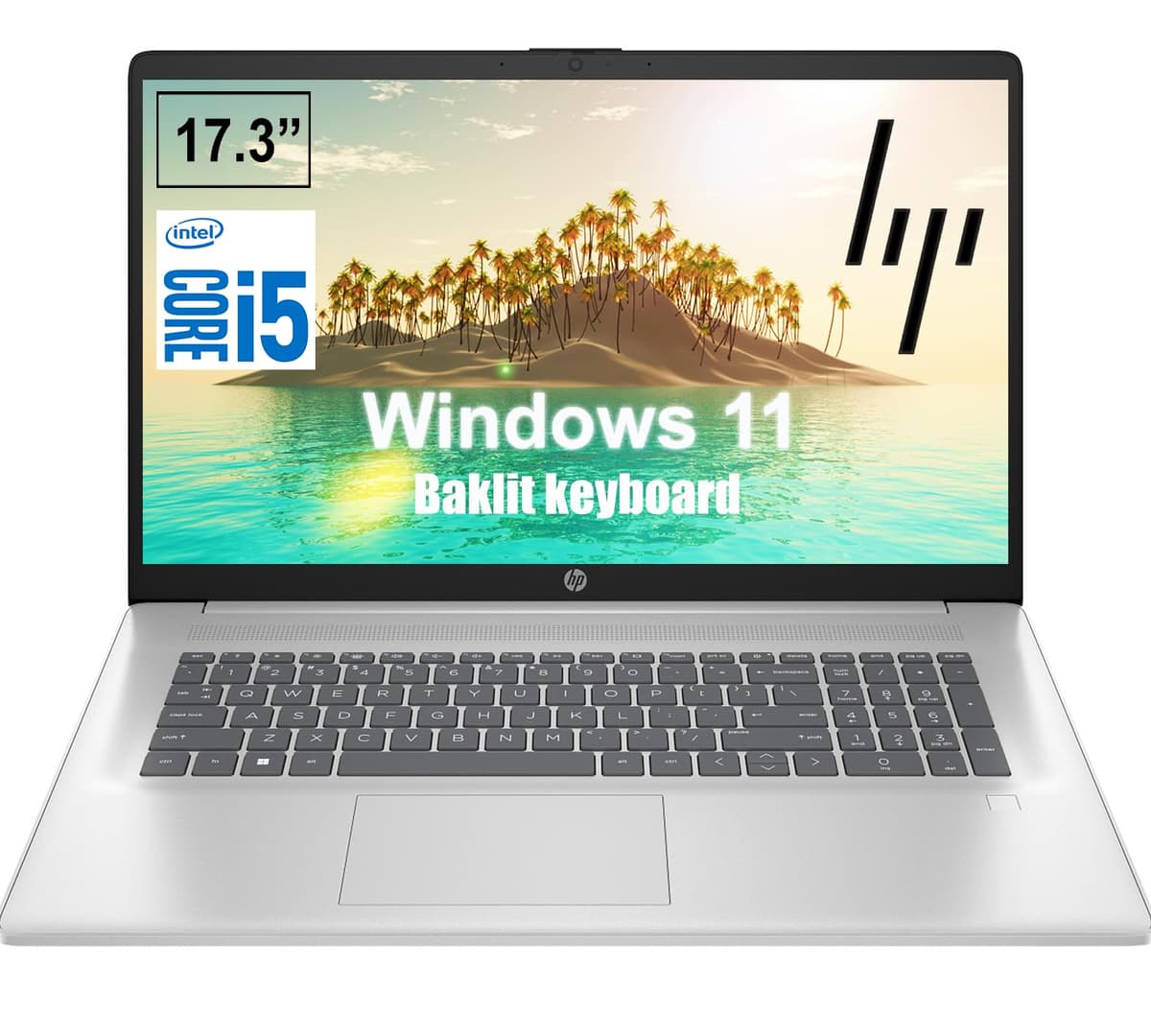 HP 17.3 pulgadas Laptop | Teclado retroiluminado, lector de huellas | Intel Core i5-1334U (10 núcleos, hasta 4.6 GHz) | 64 GB RAM, 1 TB SSD, Windows 11 Home | WiFi 6 | Plateado natural | Gráficos Iris Xe n300i5_m3