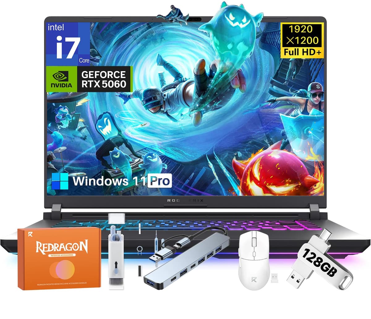 ASUS ROG Strix G16 2025 Notebook para juegos, pantalla 16” FHD+ 165Hz/3ms, NVIDIA GeForce RTX 5060 (rinde como 4070), Intel i7-14650HX de 16 núcleos, 32 GB DDR5, 2 TB SSD Gen 4, Windows 11 Pro, Wi-Fi 7, teclado retroiluminado G615JMR-AS74