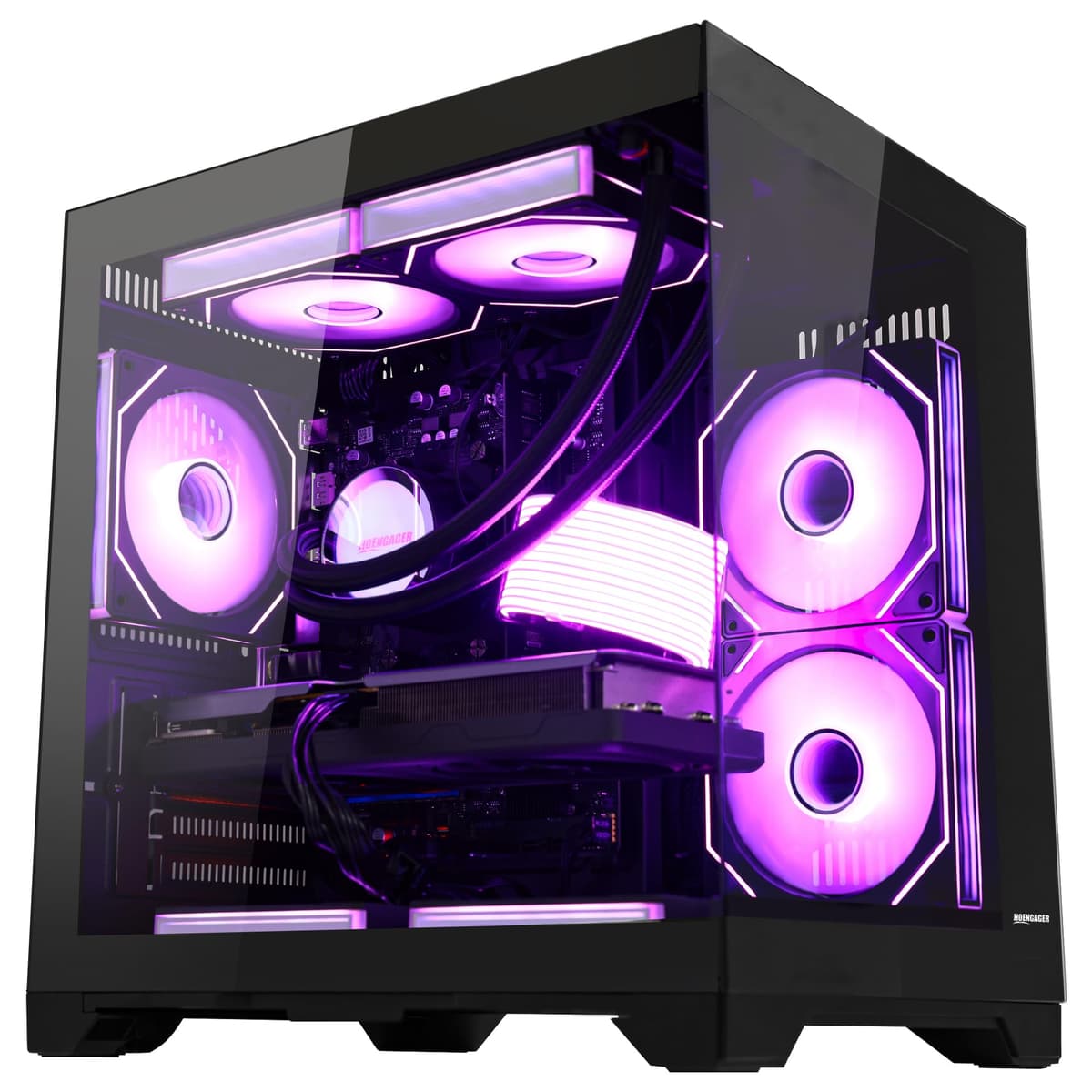 HOENGAGER Hoengaegr Panorama Gaming PC - AMD Ryzen 7 5700X, Intel Arc B580 12GB, 32GB DDR4, 1TB PCIe, Windows 11 CBDTHEFKB5700XLQ32G1TB58012GW11P