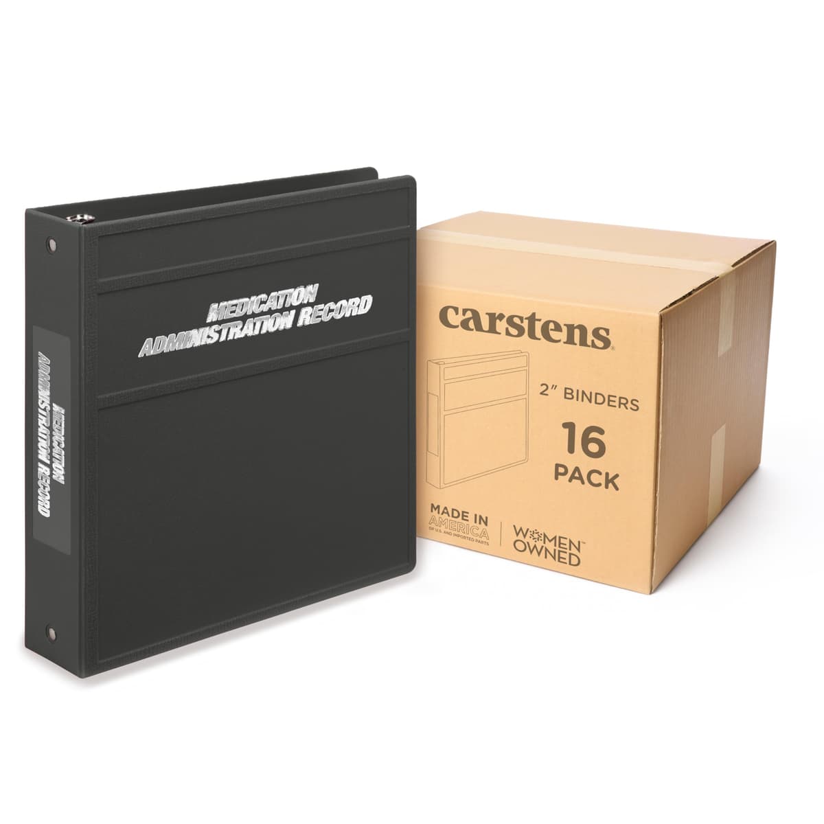 Carstens MAR-3R Archivador lateral 2" para Medication Administration Record, charcoal gray, case x16 (sin bolsillos)