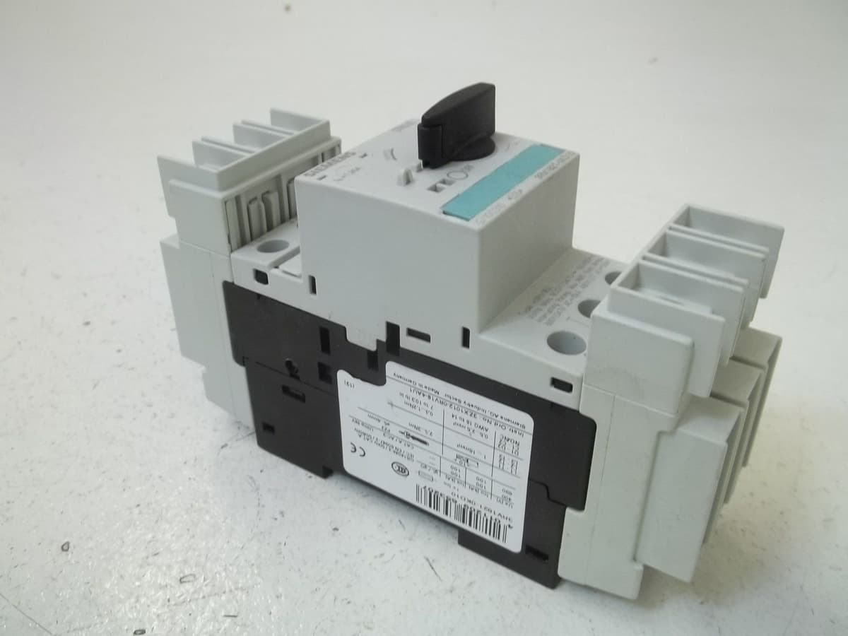 Siemens 3RV18 21-0KD10 Interruptor automático 3RV18 S0, 1.25A, disparo instantáneo 26A