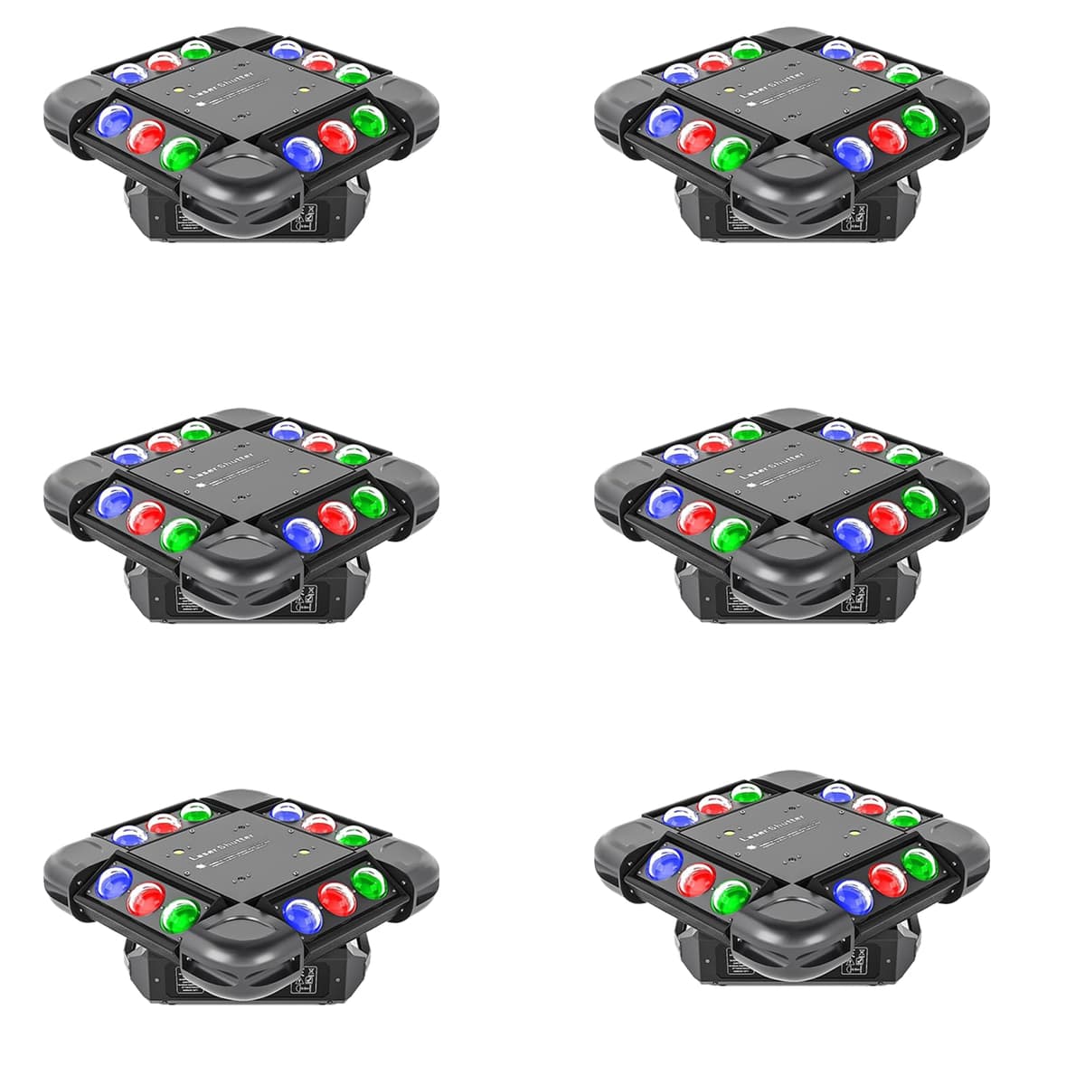 FODEXAZY 6-Pack Dj Light Moving Head Beam 150W 4-en-1 RGBW con DMX512 ZQ02256US