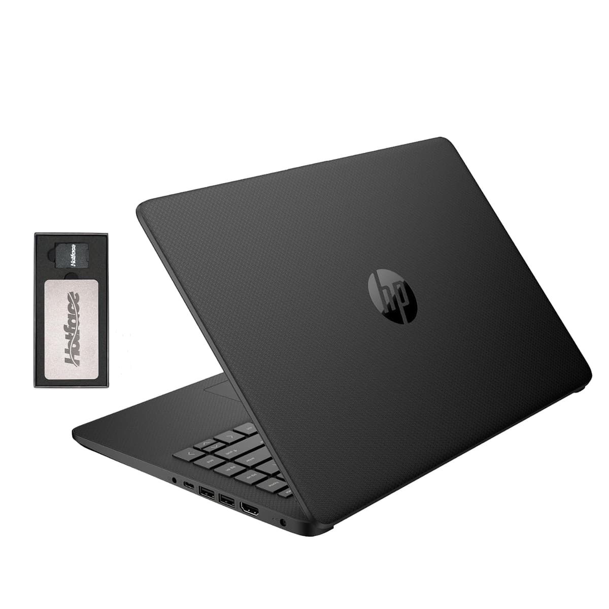 HP Stream 14" HD BrightView portátil, Intel Celeron N4120, 8GB RAM, 288GB almacenamiento (128GB eMMC + estación de acoplamiento SSD de 160GB), gráficos Intel UHD, cámara HD, Wi-Fi, 1 año Office 365, Windows 11 S, negro HP Stream N4120