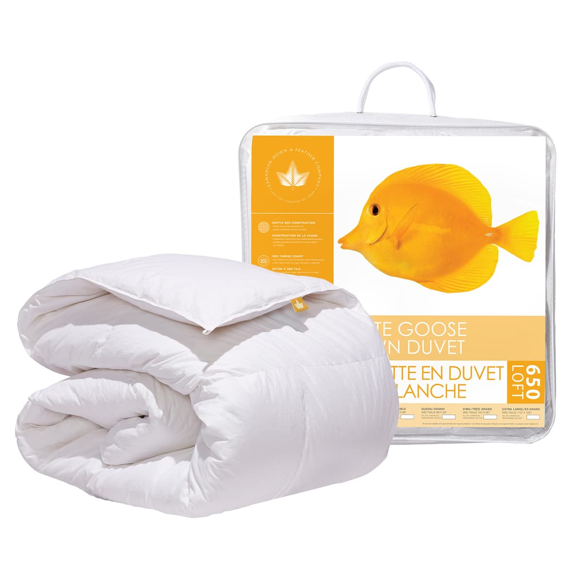Canadian Down & Feather Company Duvet de Plumón de Ganso Blanco Peso Invierno - King, 360 TC 63168