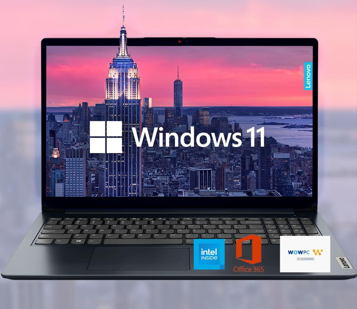 Lenovo IdeaPad 15.6" HD Antirreflejo con 1 Año de Microsoft 365, 20 GB de RAM, 1.1 TB SSD, Windows 11 Home, Wi-Fi 6, HDMI, USB-C, Procesador Intel, Lector de Tarjetas SD, Hasta 9.5 Horas de Batería, con WOWPC USB
