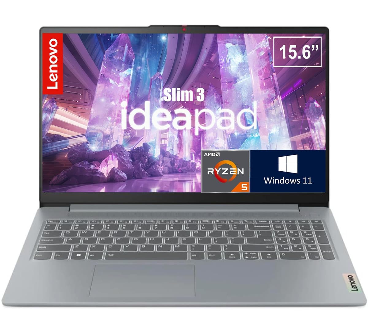 Lenovo IdeaPad Slim 3, portátil FHD de 15.6 pulgadas | Teclado retroiluminado | AMD Ryzen 5 5625U, procesador de 6 núcleos, hasta 4.3 GHz | 16 GB RAM, 512 GB SSD | Windows 11 Pro | Wi-Fi 6 | Ligero y ultradelgado 06INR5_v1
