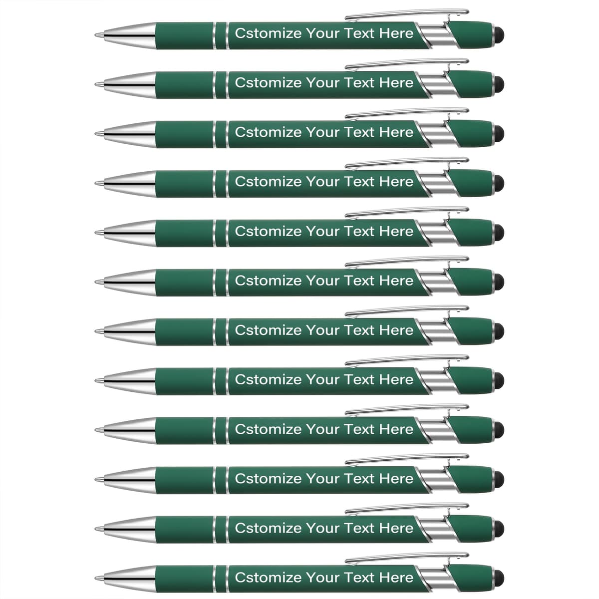Kingluu 300 bolígrafos personalizados con stylus, tinta negra, ideal para eventos y regalos YZBDZ001