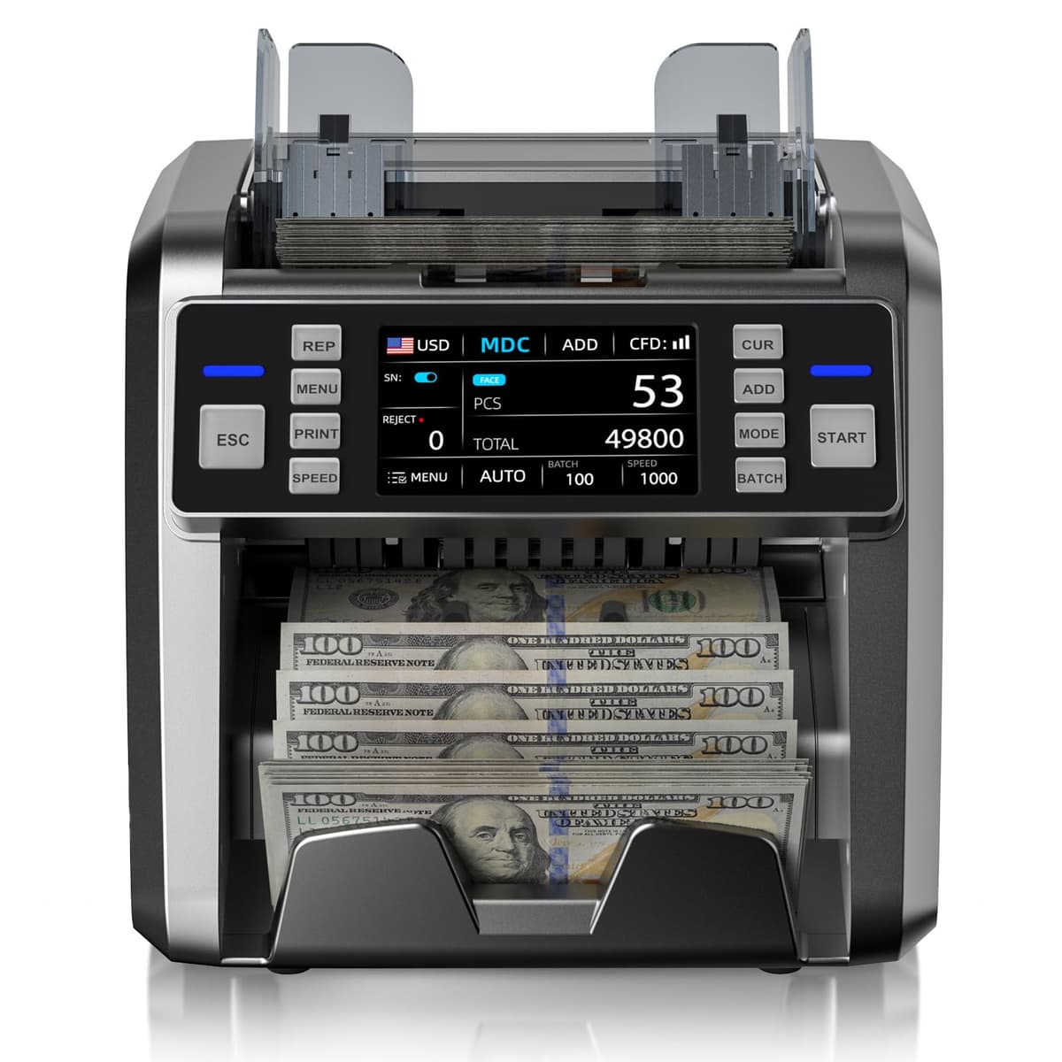 Contadora de billetes Aneken AL-931-Pro con detección de falsos y pantalla táctil
