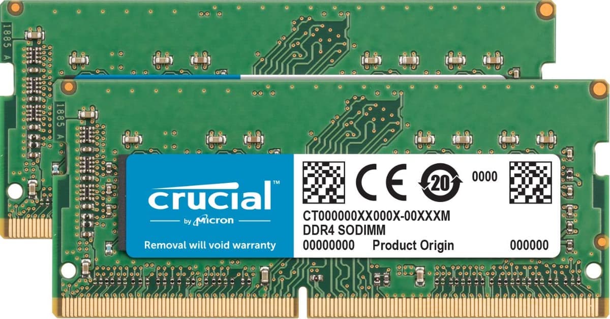 Crucial RAM Kit 64GB (2x32GB) DDR4 2666MHz CL19 Memoria para Mac CT2K32G4S266M