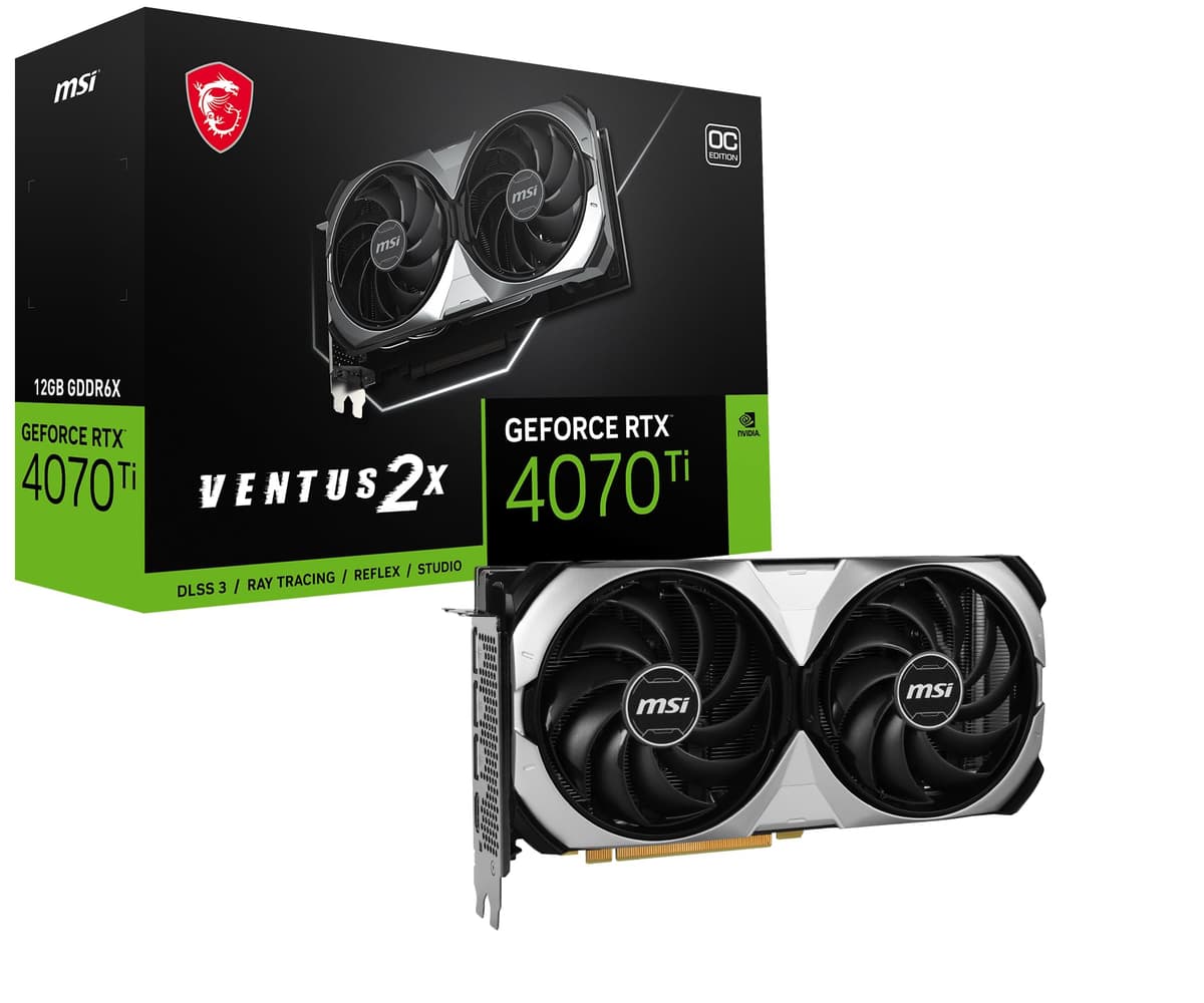 MSI GeForce RTX 4070 Ti Ventus 2X 12G OC 12GB GDDR6X RTX 4070 Ti VENTUS 2X 12G OC