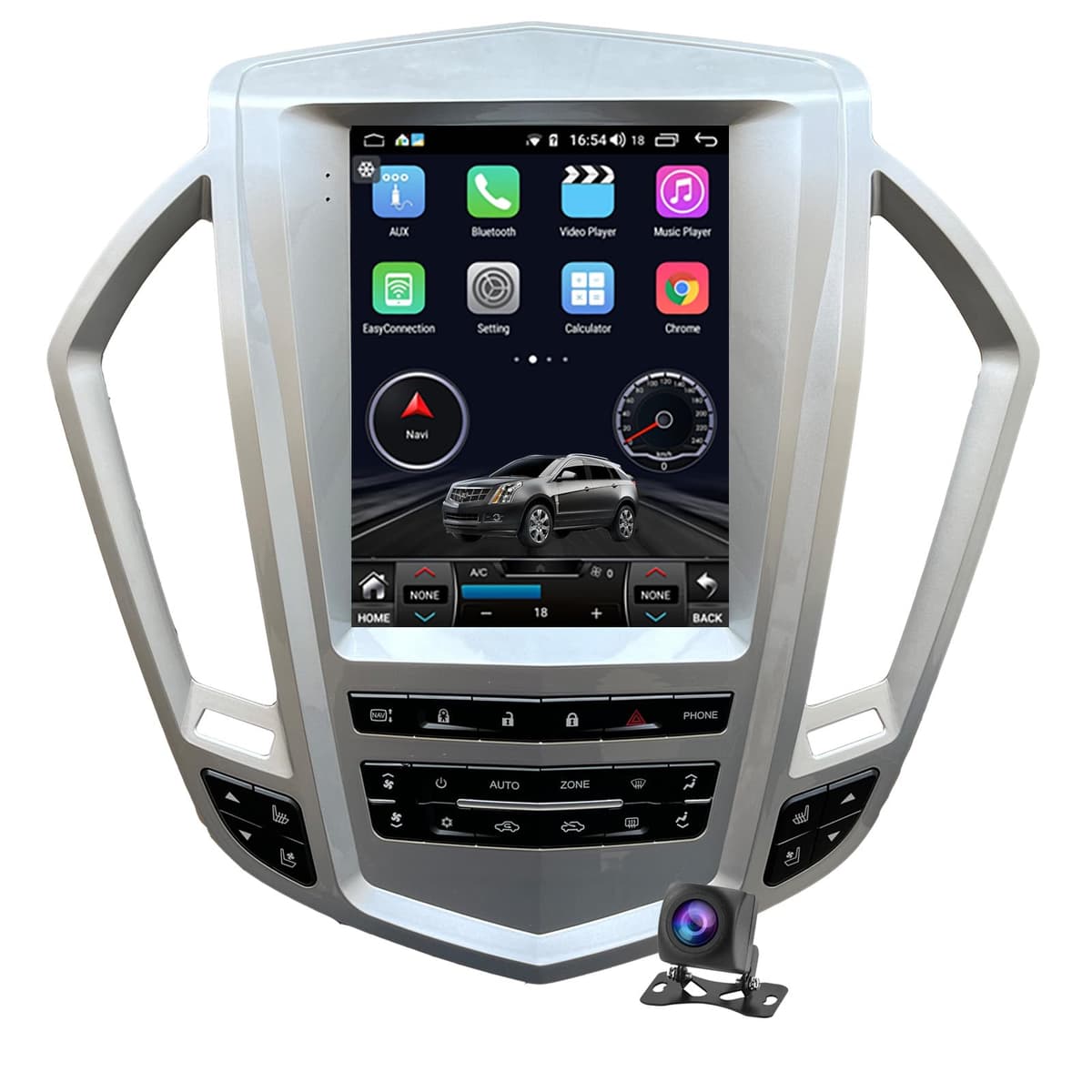 Nudhfgauiyt Android 13 Radio 9.7” estilo Tesla para Cadillac SRX 2009-2012 con Bluetooth 5.0, CarPlay y cámara trasera