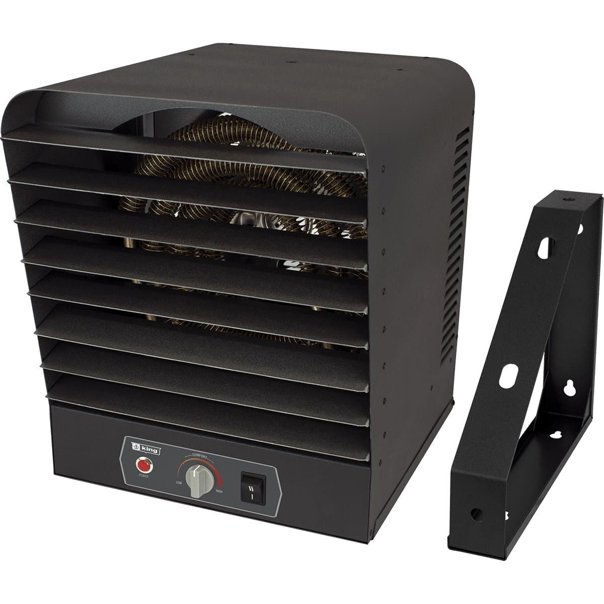 KING GH2405TB Calefactor Eléctrico para Garaje 5000W / 240V con Soporte y Termostato