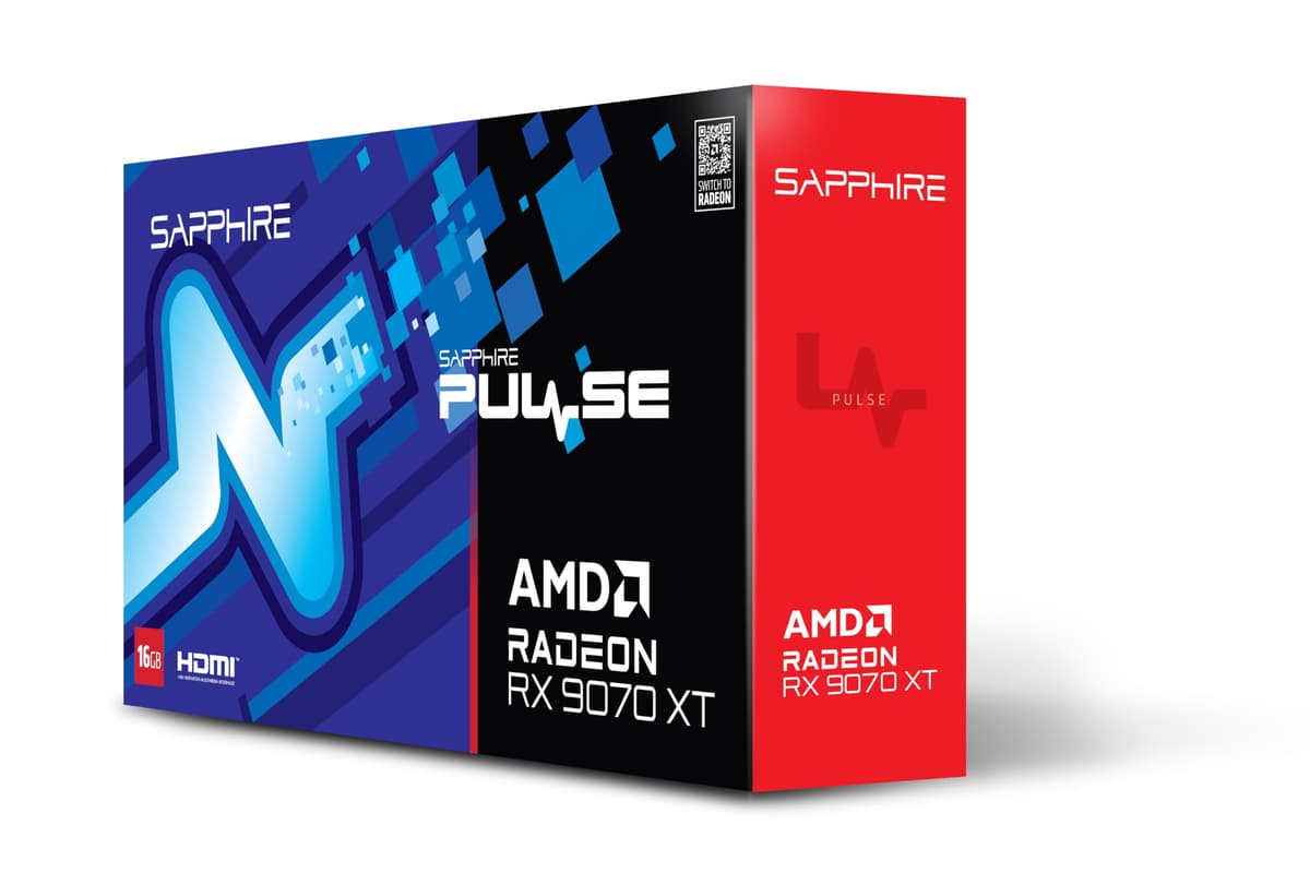 Sapphire PULSE AMD Radeon RX 9070 XT Gaming 16GB - Dual HDMI / Dual DP 11348-03-20G