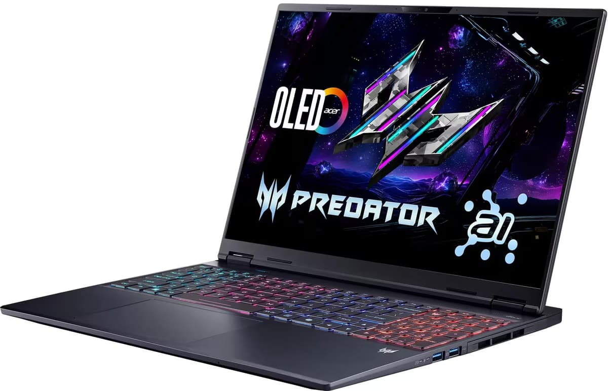 Acer Predator Helios Neo 16S AI Laptop para Juegos | Intel Ultra 9 275HX | NVIDIA RTX 5070 Ti | Pantalla OLED 16" 2.5K WQXGA 240Hz 2ms | Teclado con Retroiluminación RGB | Windows 11 Pro | con Bundle Redragon 64 GB DDR5 + 4 TB SSD PHN16S-71-98RF