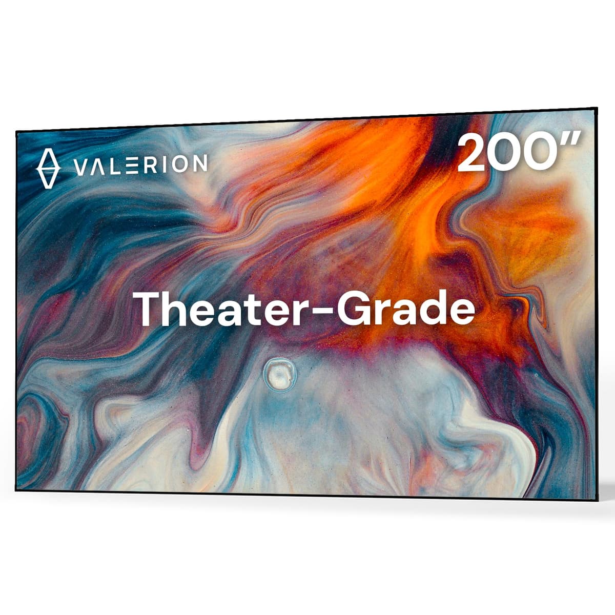 Valerion 200-inch Fixed Frame Projector Screen 16:9 Matte White 1.3 Gain - 4K/8K Ready 200-Inches
