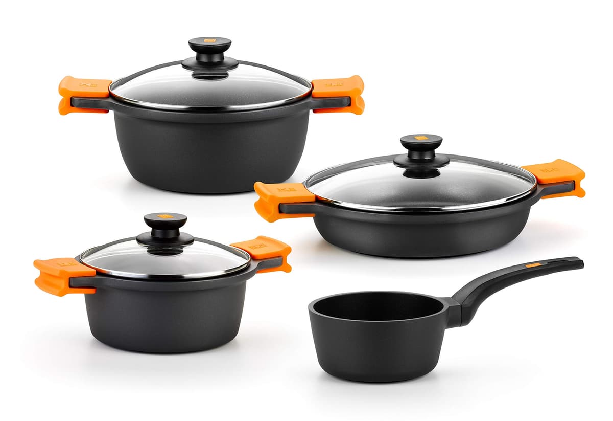 Set de cocina BRA Efficient de 7 piezas de aluminio fundido antiadherente para todas las fuentes de calor, incl. inducción