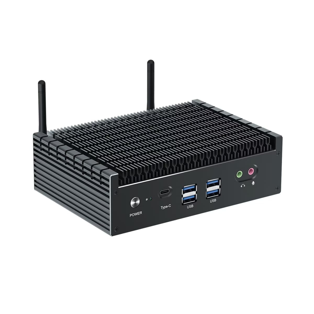 VENOEN Mini PC Fanless Core i7-1255U, 32GB RAM, 1TB SSD, Dual 2.5G LAN, WiFi6
