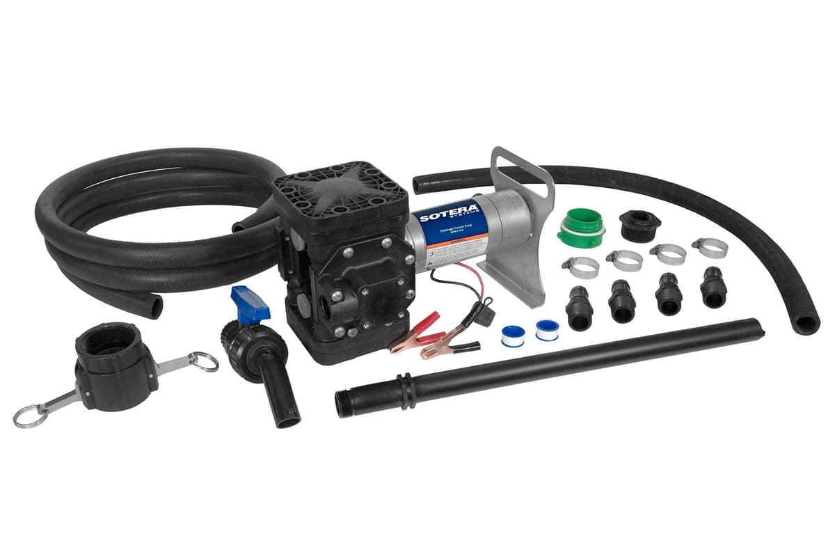 Sotera SS415BX731PG Bomba de transferencia química 12V DC Pump-N-Go con soporte, manguera y tubo de succión