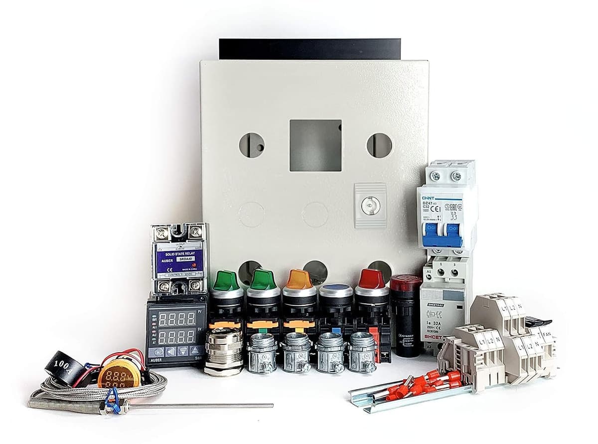 AUBER Kit Controlador para Horno de Pintura en Polvo con Luz y Ventilador 240V 30A (KIT-PCO204)