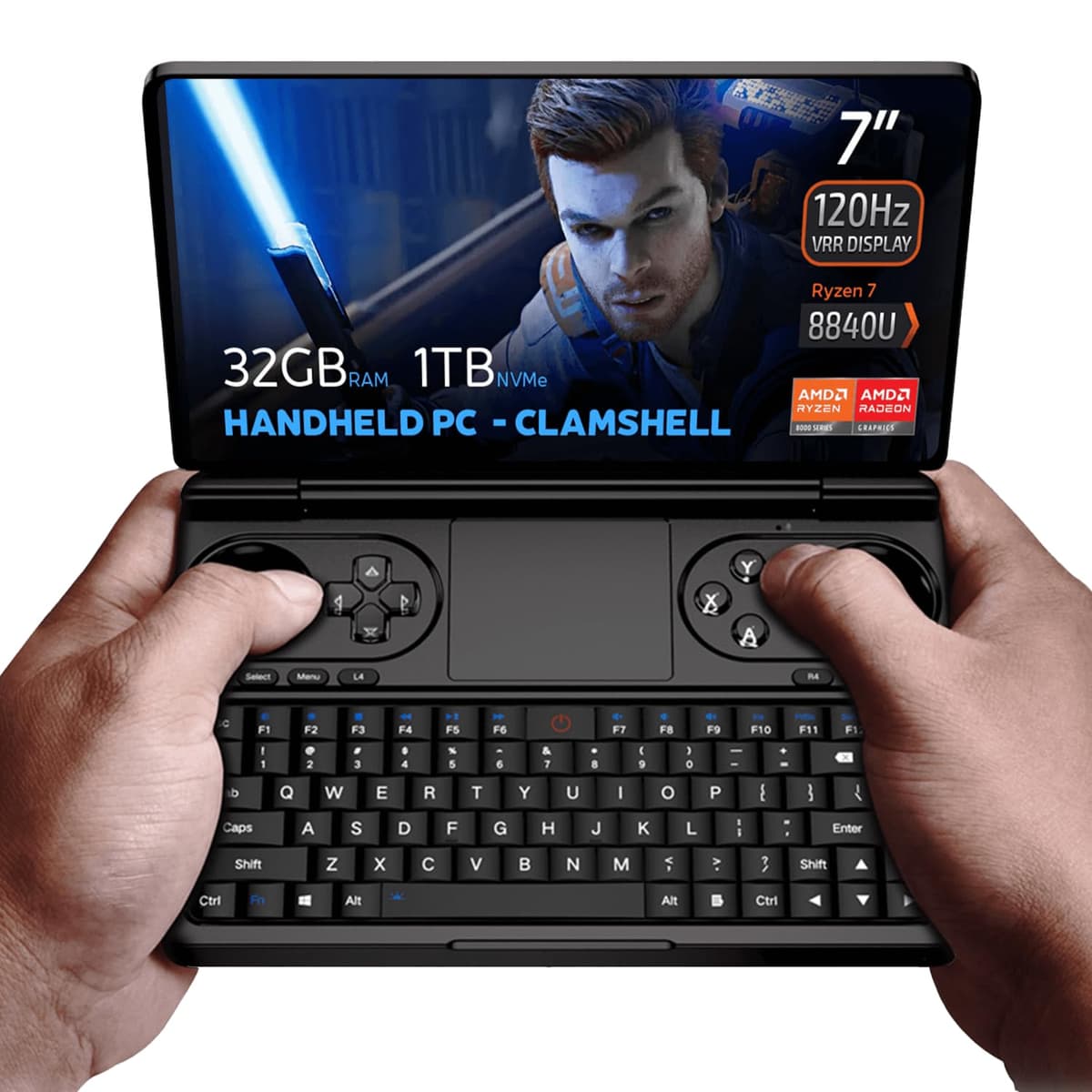 GPD Win Mini 2024 Handheld, AMD Ryzen 7 8840U, 32GB RAM, 1TB NVMe, 7" 1080p 120Hz, Wi-Fi 6