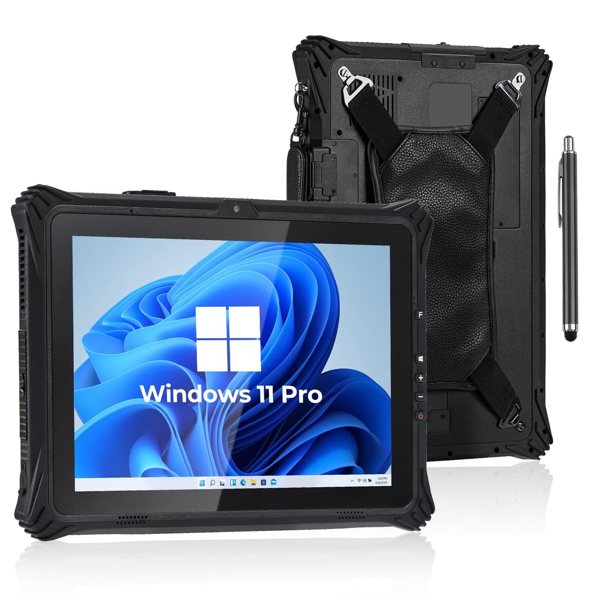 MUNBYN Tablet Rugged Windows IRT09, 12.2" Windows 11 Pro, Intel N5105, 16GB+128GB SSD reemplazable, 4G LTE, Baterías duales intercambiables, para construcción, 2 años MU-IRT09J