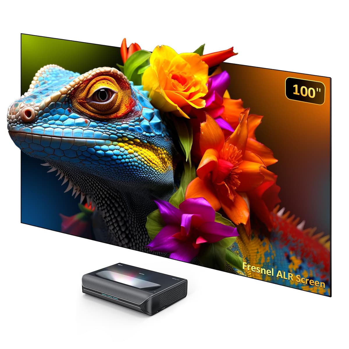 NexiGo Aurora Pro MKII 4K Laser UST con pantalla Fresnel 100" ALR - Dolby Vision, Dolby Atmos, 85% A.R. PJ92 MKII-F100