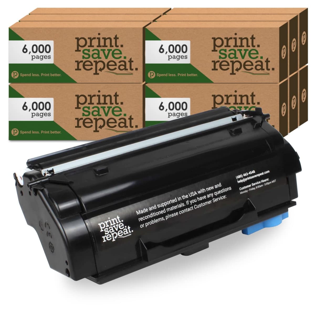 Print.Save.Repeat. Imprimir.Guardar.Repetir. Paquete de 12 cartuchos de tóner remanufacturados Lexmark B341X00 de rendimiento extra alto para B3442, MB3442