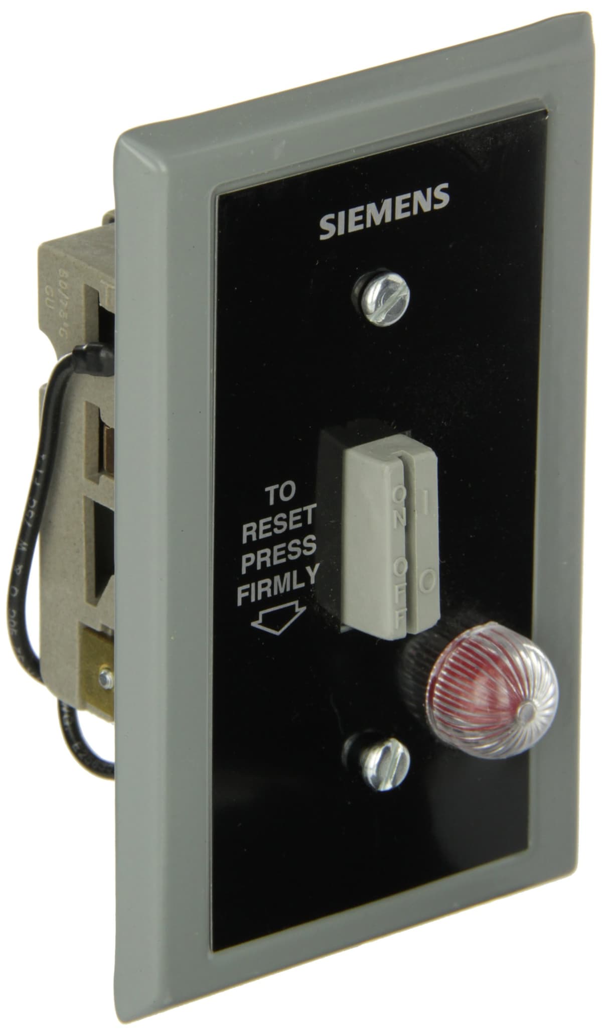 Siemens Starter de media HP SMF, fase simple, placa embutida gris, luz piloto roja, operador tipo llave, 1 polo SMFFF3P