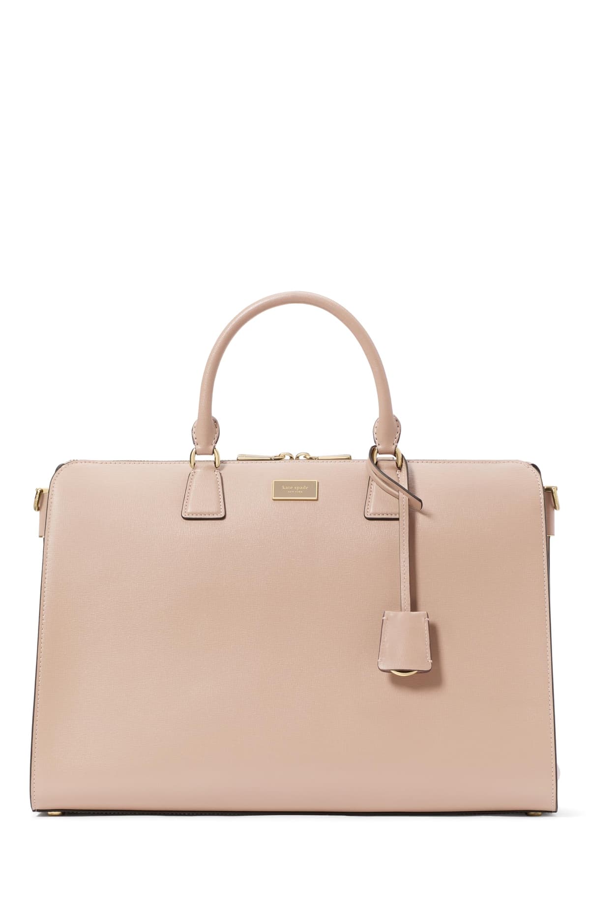 kate spade new york Bolso para laptop Serena en cuero Saffiano, Taupe Atemporal KK646020
