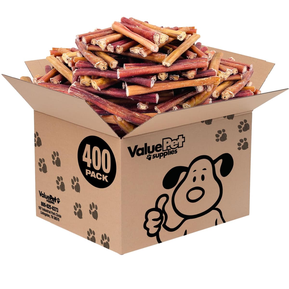 ValueBull Bully Sticks para Perros, Grosor 6 Pulgadas, Paquete Mayorista de 400 Unidades 729.99