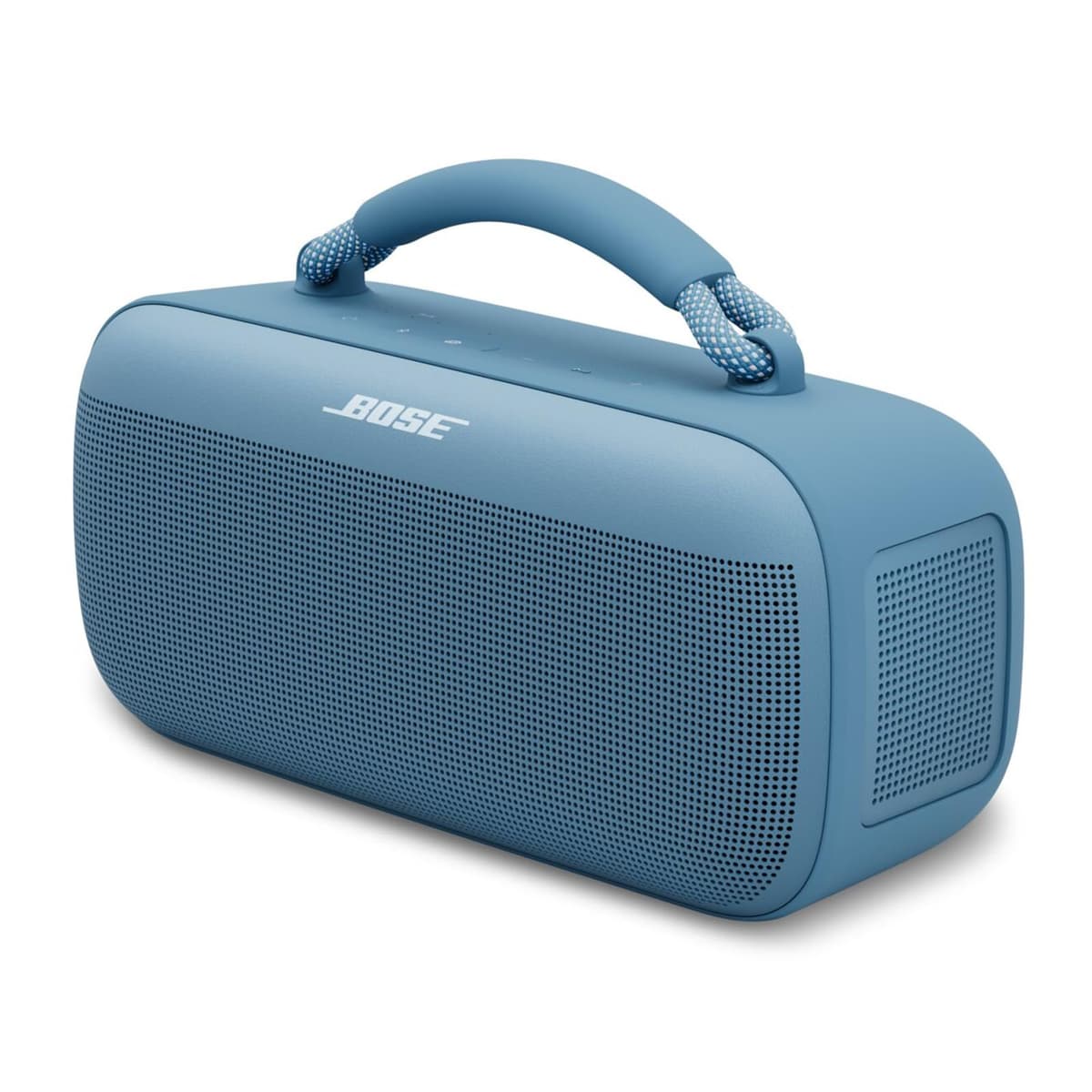 Bose SoundLink Max Altavoz Bluetooth - Altavoz portátil inalámbrico para fiestas, impermeable IP67, con asa de cuerda, hasta 20 horas de reproducción, USB-C, entrada AUX 3.5 mm integrada, Azul Atardecer 883848-0200
