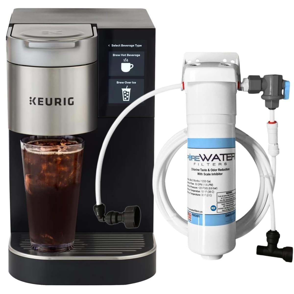 PureWater Filters Keurig K2550 Plumbed Single Serve Commercial Coffee Maker 6527853425339