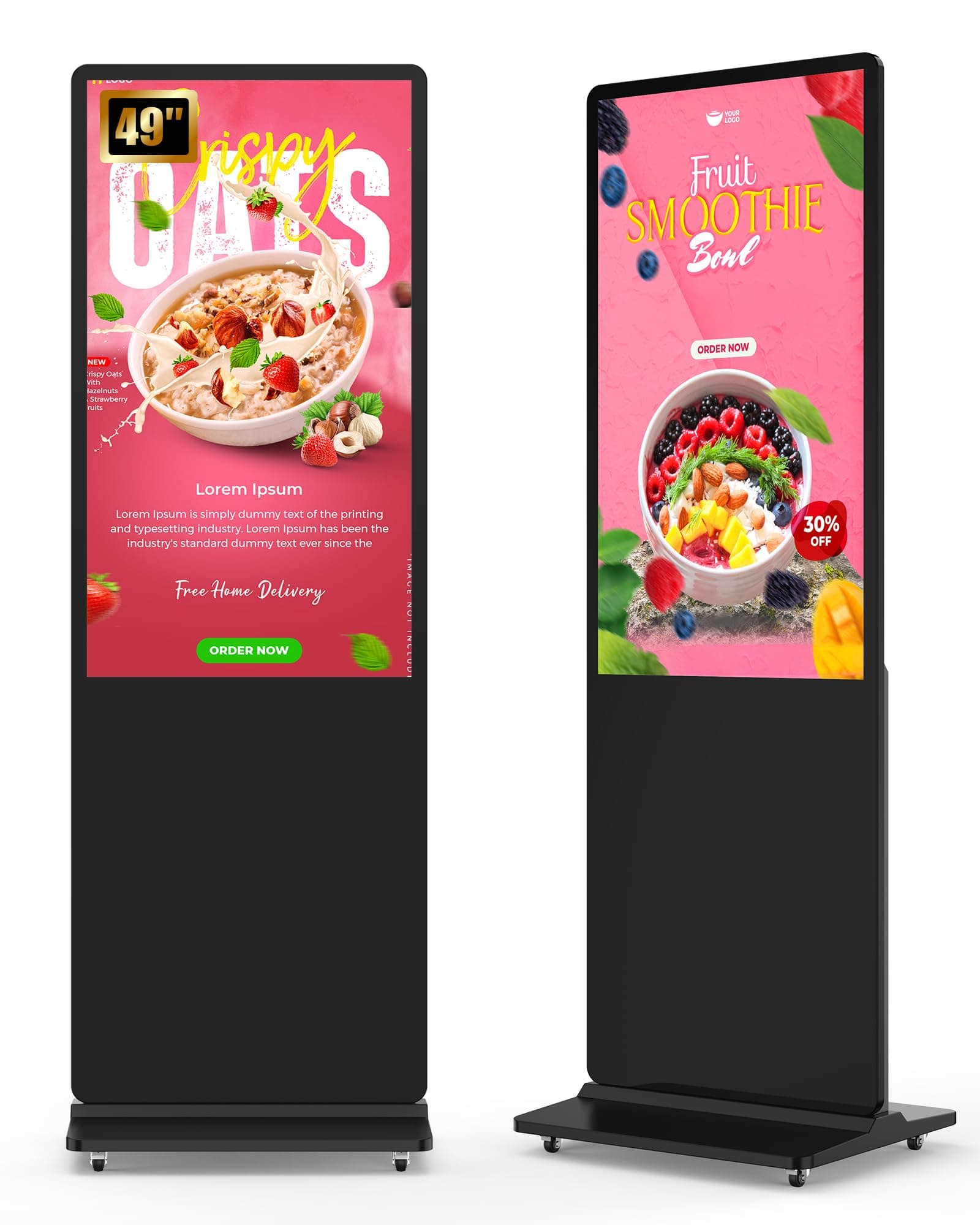SIOXCFZ 49" Floor Standing 2K FHD Android Digital Signage Display 55