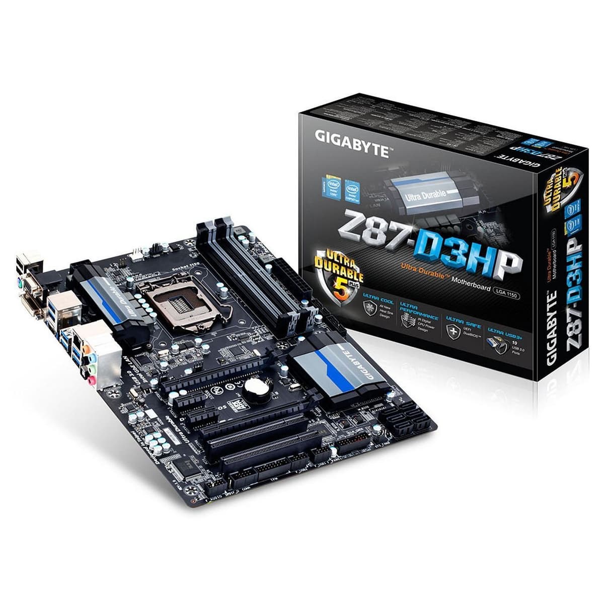 Placa madre Gigabyte Z87 LGA 1150 CrossFireX HDMI DVI ATX GA-Z87-D3HP
