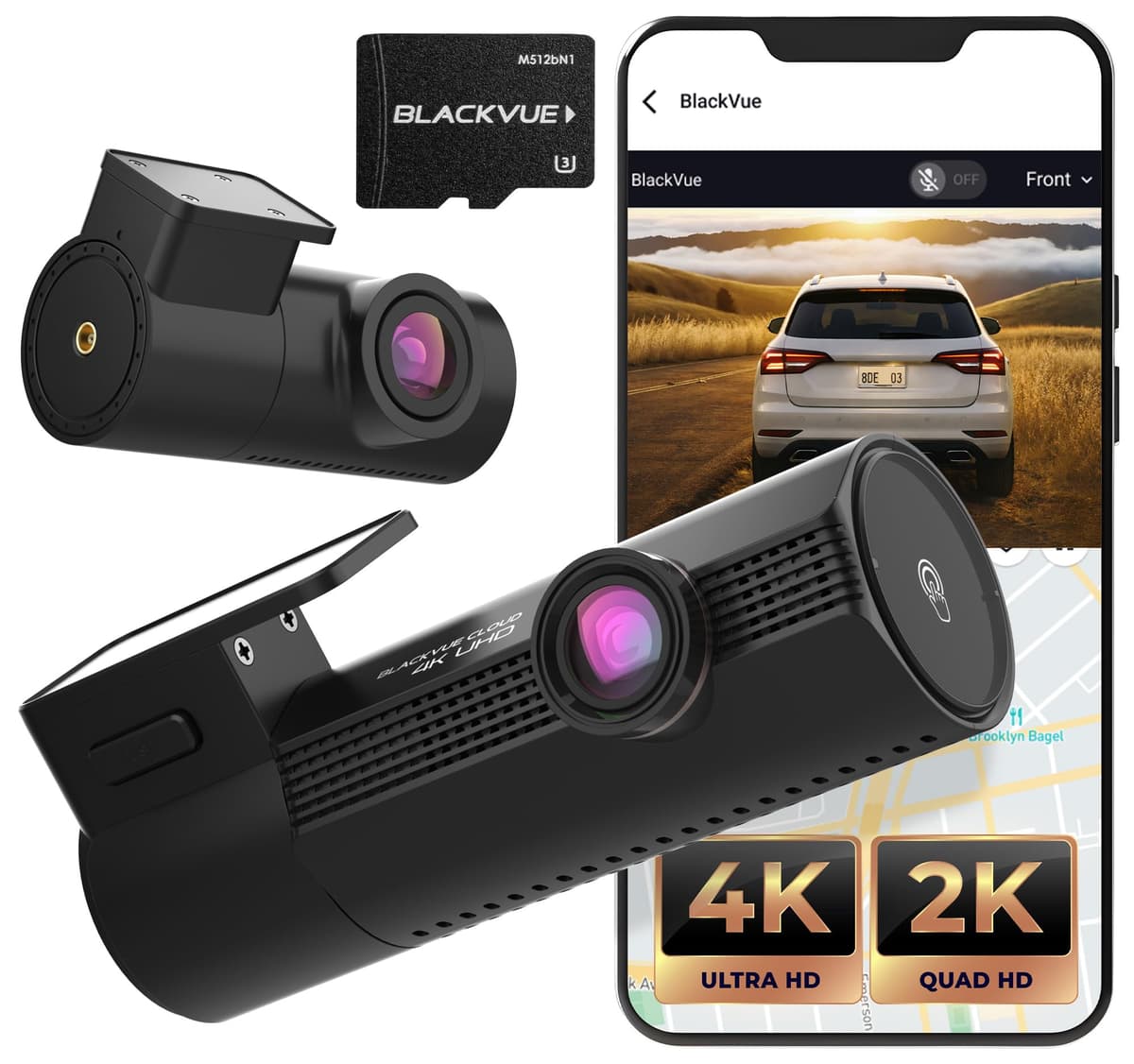 BlackVue Elite 9 4K+2K Dash Cam Delantera y Trasera (1TB)