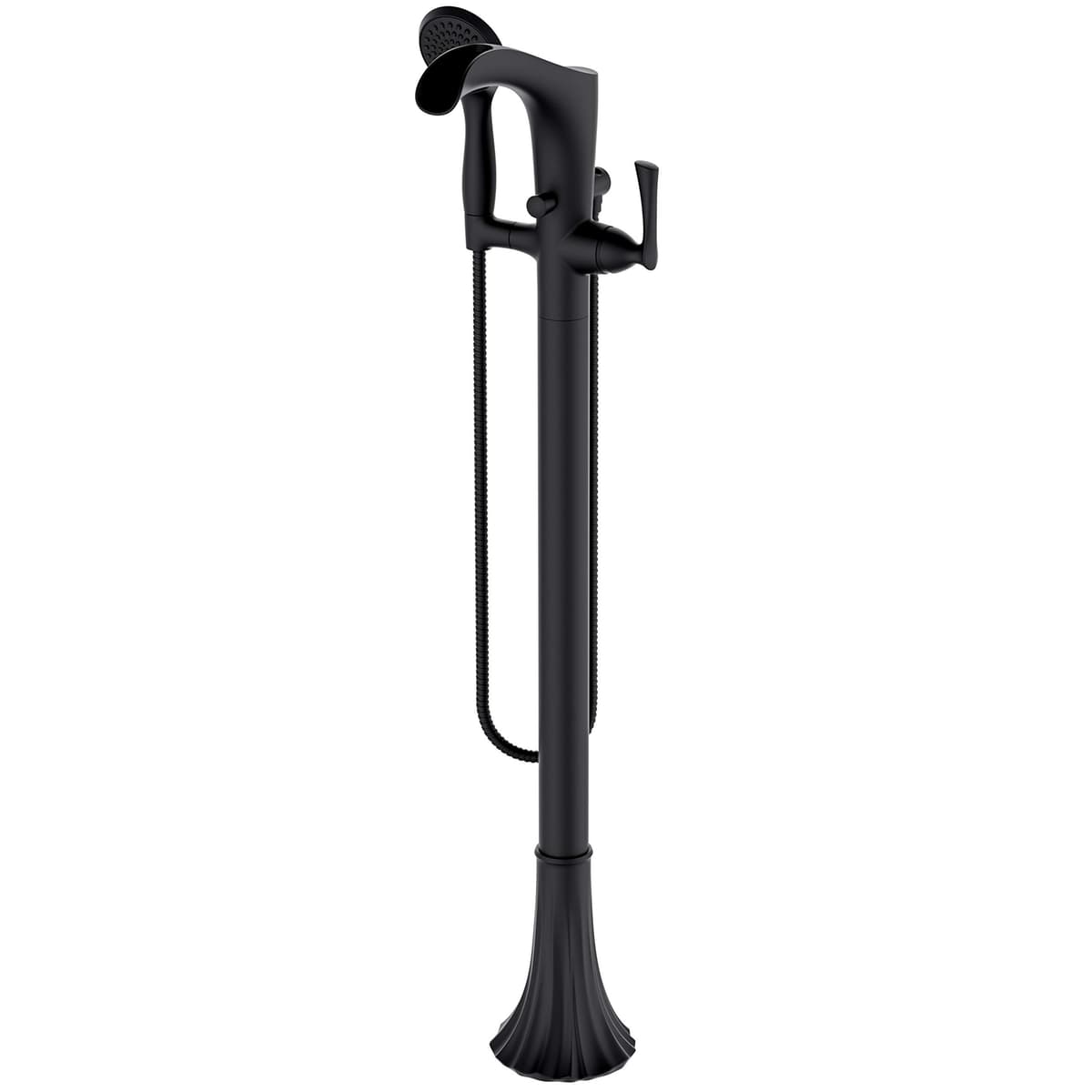Pfister LG6-1RHB Rhen Freestanding Tub Filler con Handshower, Matte Black