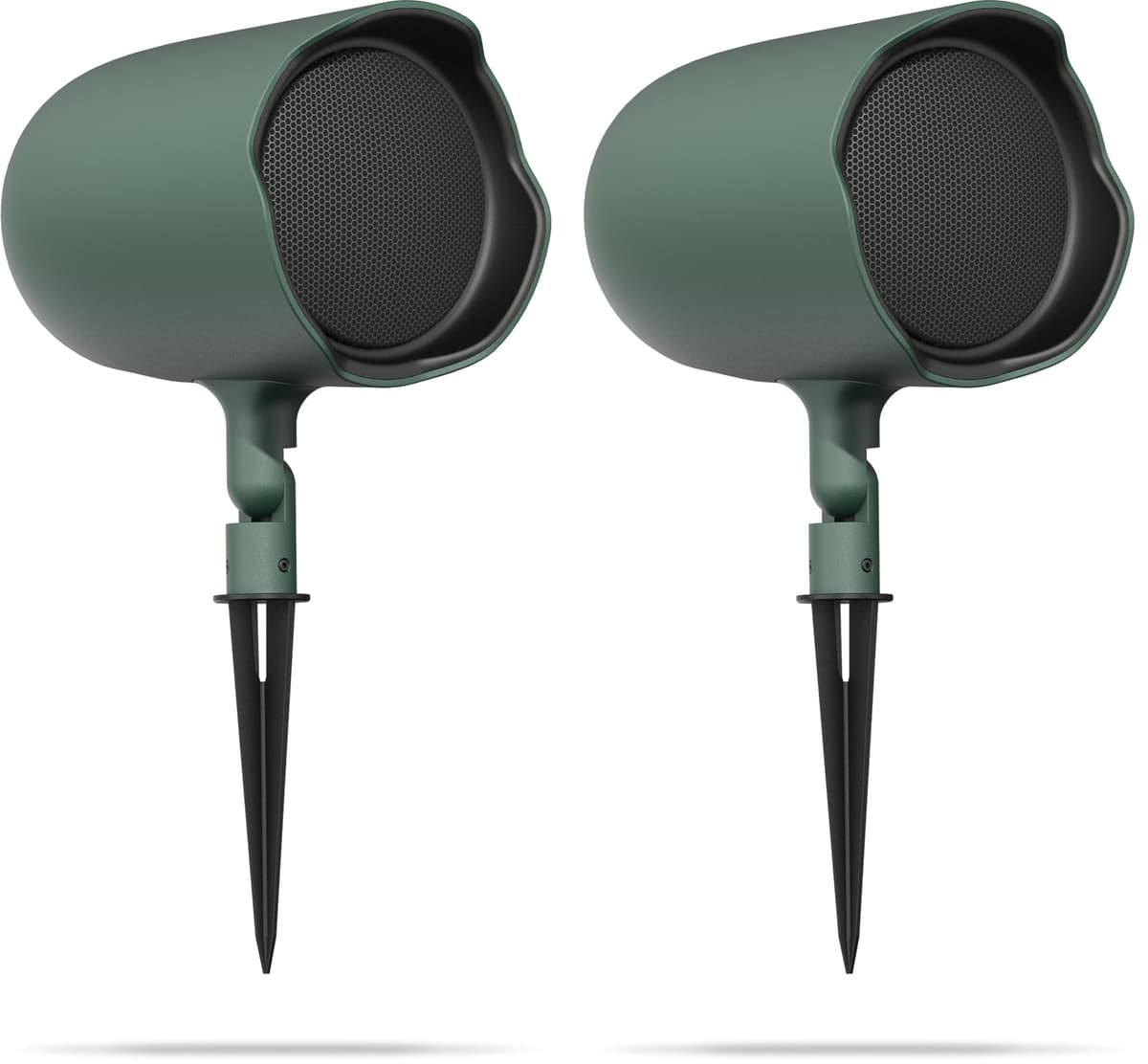 JBL Professional GSF6GN Impermeable, Bocina de Jardín para Exteriores con Estaca al Suelo, 6.5" Coaxial, Verde, Par de Parlantes JBL-GSF6-GN