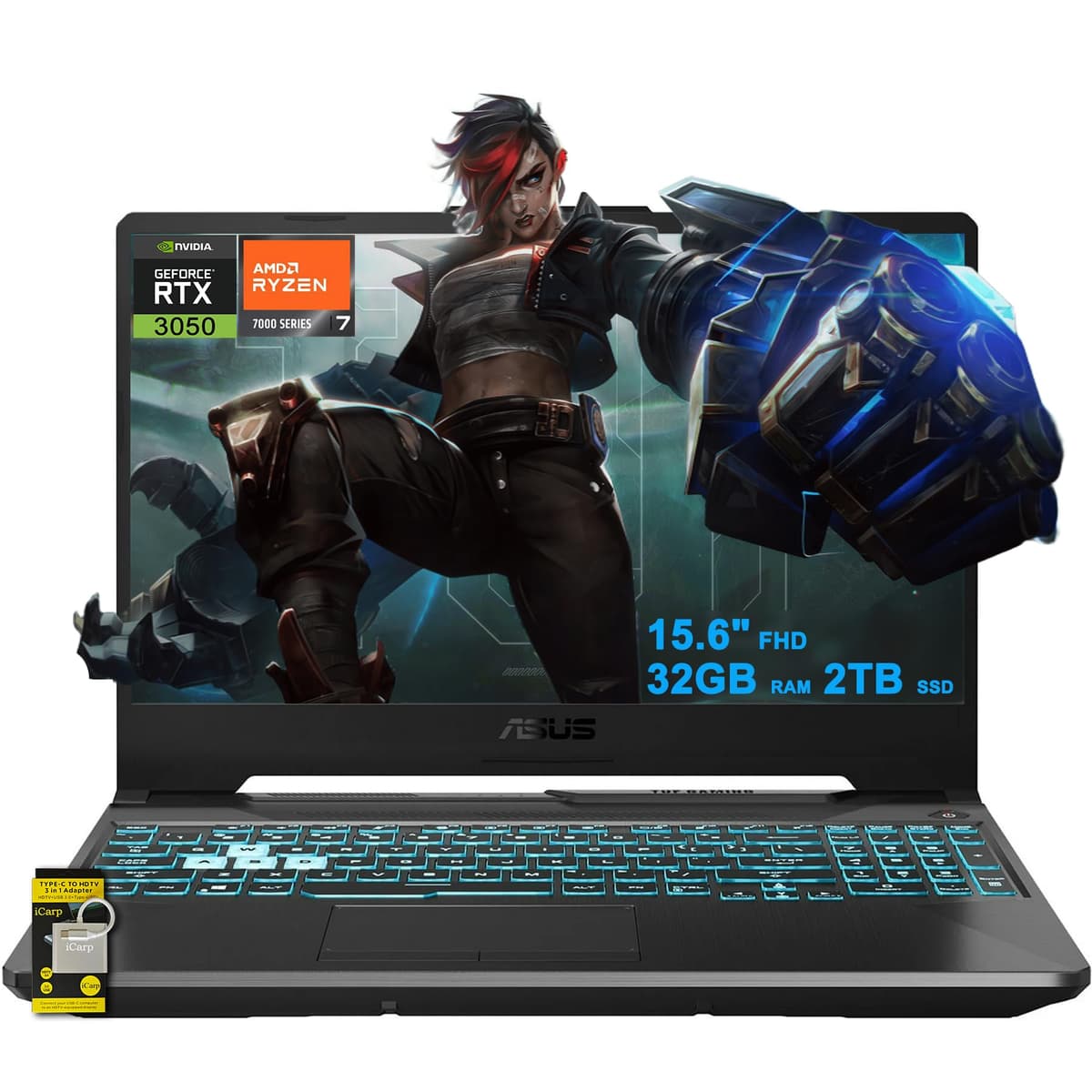 ASUS TUF Gaming A15 15.6" FHD 144Hz - Ryzen 7 7435HS, 32GB, 2TB, RTX 3050