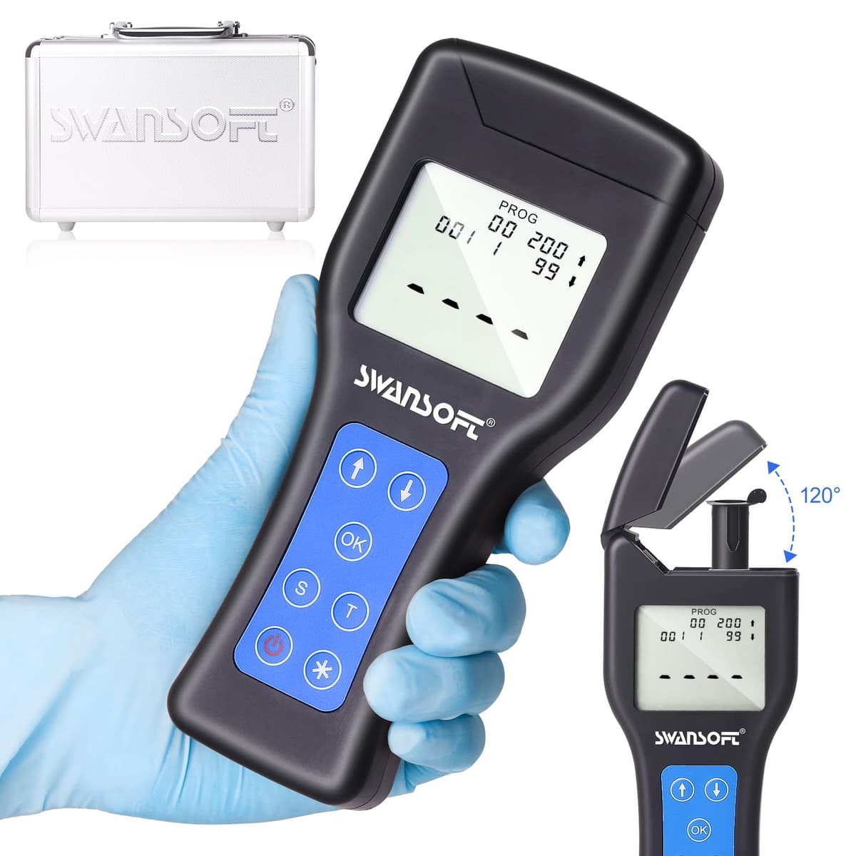 SWANSOFT Detector portátil de ATP por fluorescencia para limpieza de superficies (Swab no incluido) Surface Cleanliness Tester