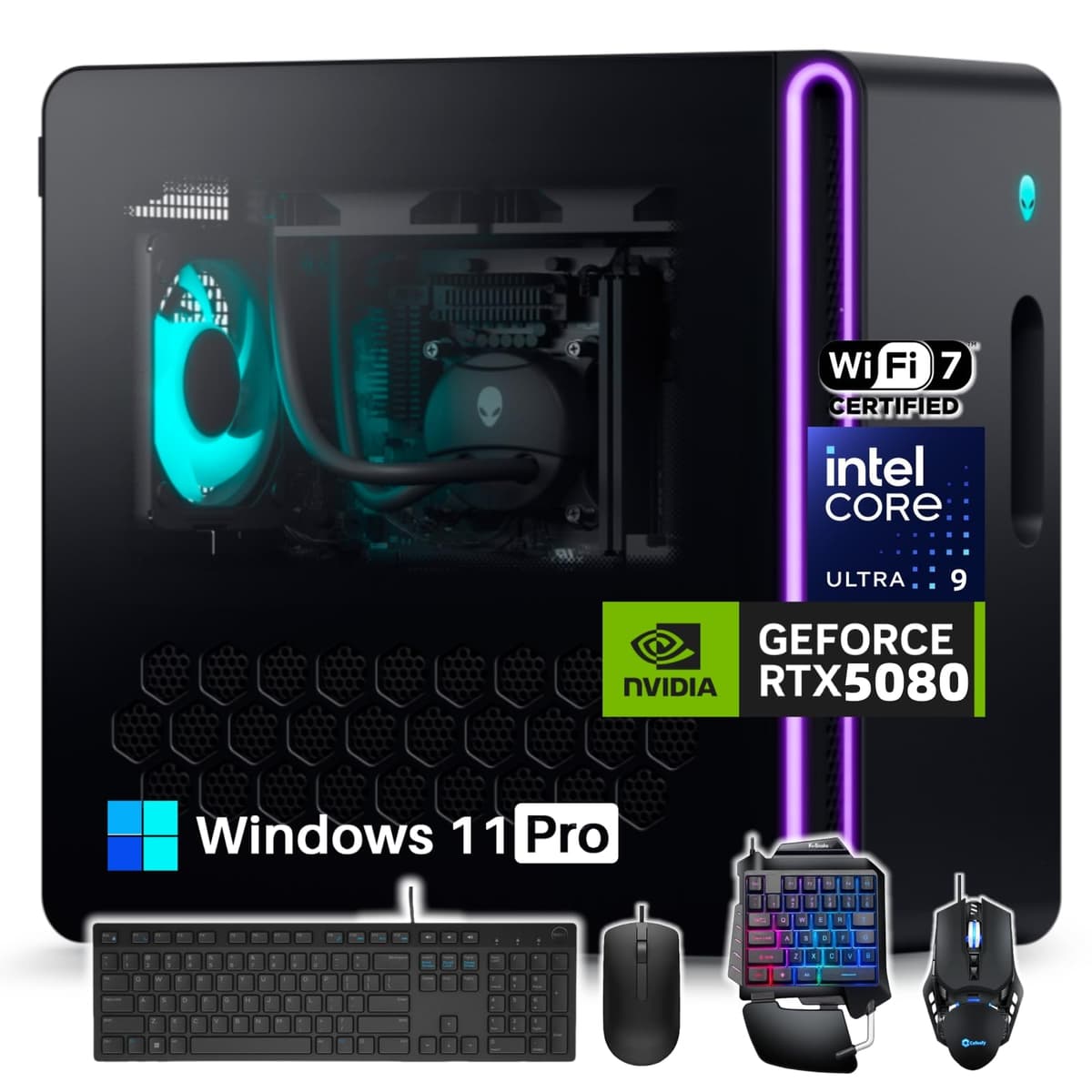 Dell Alienware Aurora R16 - Desktop gaming, RTX 5080 16GB GDDR7, Intel Ultra 9 285K, 32GB DDR5, 2TB SSD + 2TB HDD