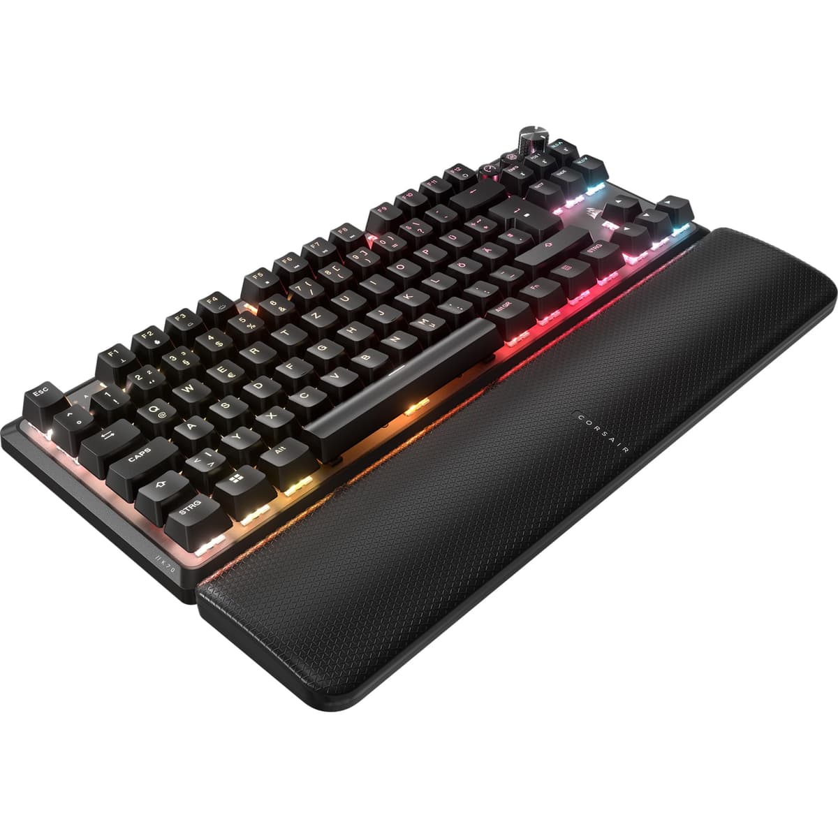 Corsair K70 CORE TKL Inalámbrico RGB Teclado Mecánico Tenkeyless para Juegos - Interruptores Lineales MLX Red v2 Pre-lubricados - SOCD - Amortiguación Acústica de Doble Capa - Keycaps ABS - QWERTZ DE - Negro CH-914901E-DE