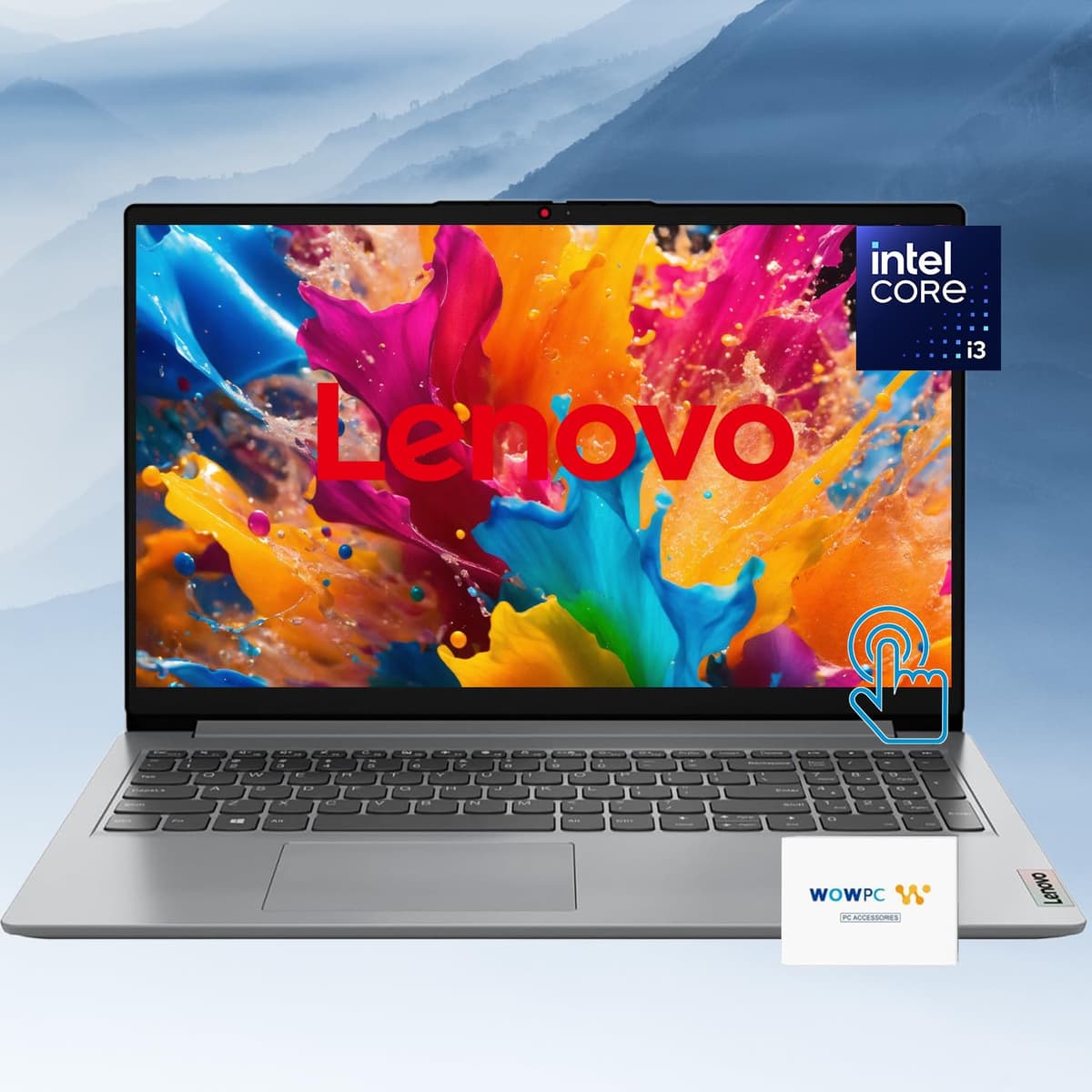 Lenovo IdeaPad táctil de 15.6" | 24 GB RAM | 1 TB de almacenamiento (512 GB SSD y 512 GB almacenamiento externo) | Procesador Intel de 6 núcleos | FHD (1920 x 1080) | HDMI | Bluetooth | Windows 11 Pro | con paquete WOWPC Business Laptop
