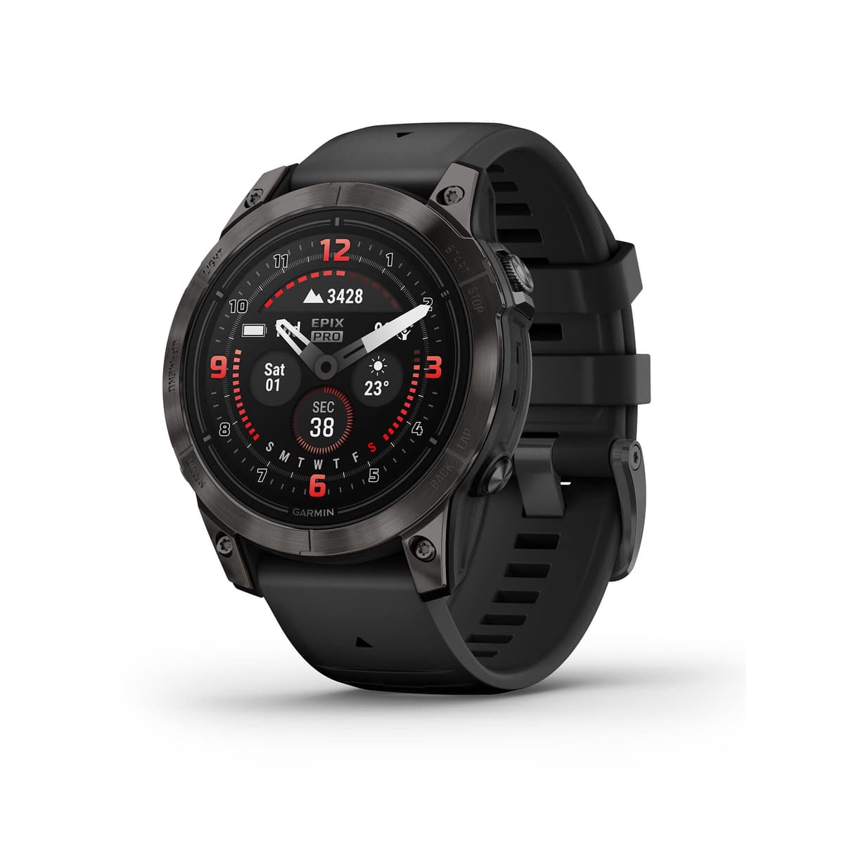 Garmin epix Pro (Gen 2) Edición Zafiro, 47 mm, Smartwatch de Alto Rendimiento, Tecnología Avanzada de Entrenamiento, Linterna Integrada, Negro (Reacondicionado) 010-02803-10-cr