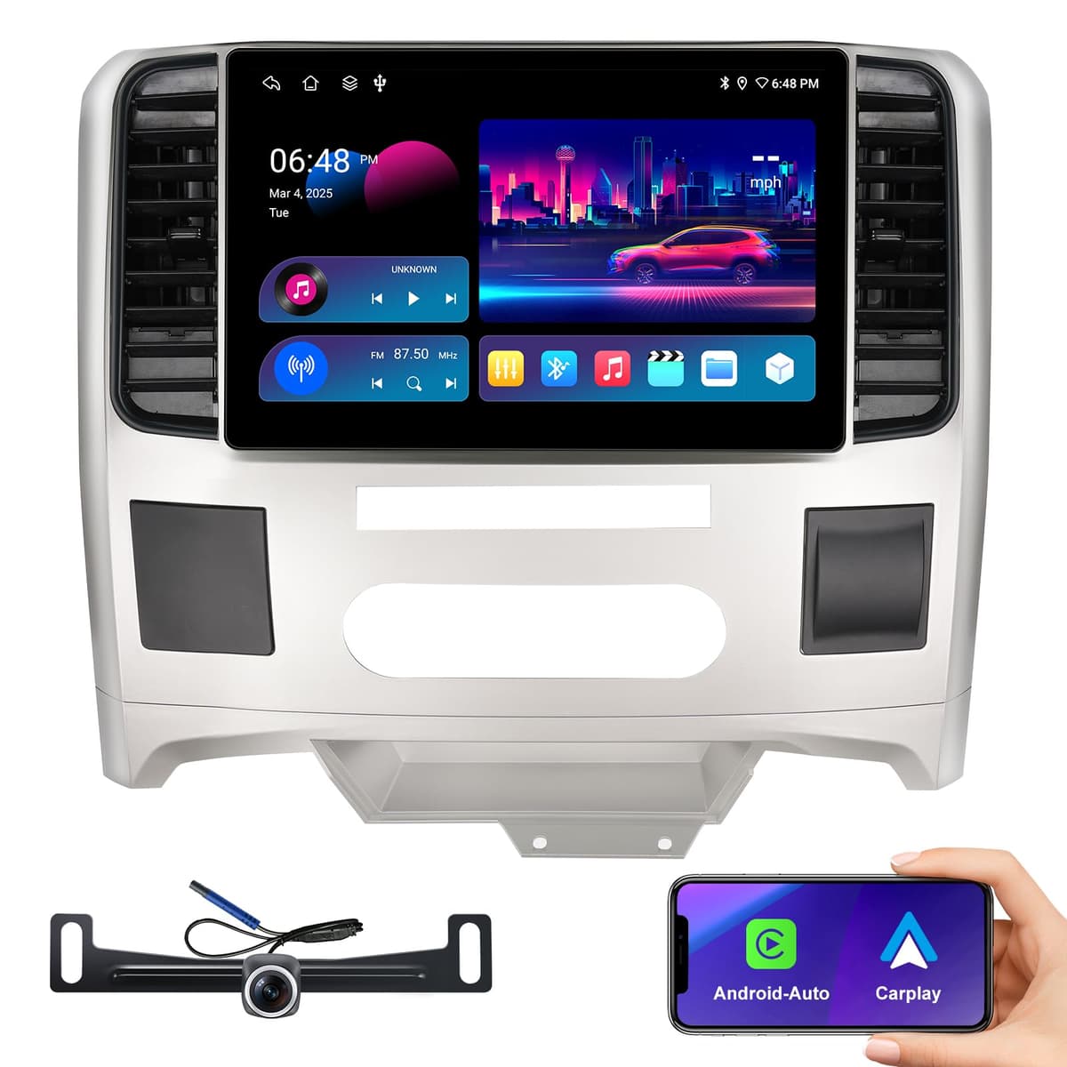 AINAVITO Para Dodge Ram 1500/2500/3500 2009-2012 Radio | Pantalla táctil 13.1" 2K | CarPlay inalámbrico Android Auto | 8 núcleos 6GB+128GB | Android 13 | Plug-and-Play 13.1-RAM-2009-2012