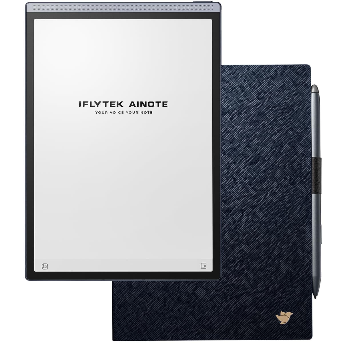 iflytek AINOTE Air 2 Paquete, tableta de toma de notas con IA de 8.2 pulgadas, funda azul tipo folio, transcripción de voz a texto, chatGPT multilingüe, para reuniones/aprendizaje/lectura