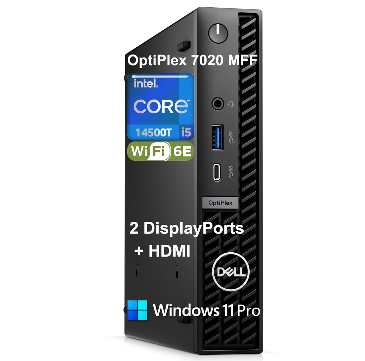 DELL OptiPlex 7020 MFF Micro Form Factor, Intel i5-14500T, 16GB, 512GB SSD, WiFi 6E, Windows 11 Pro FV8NH