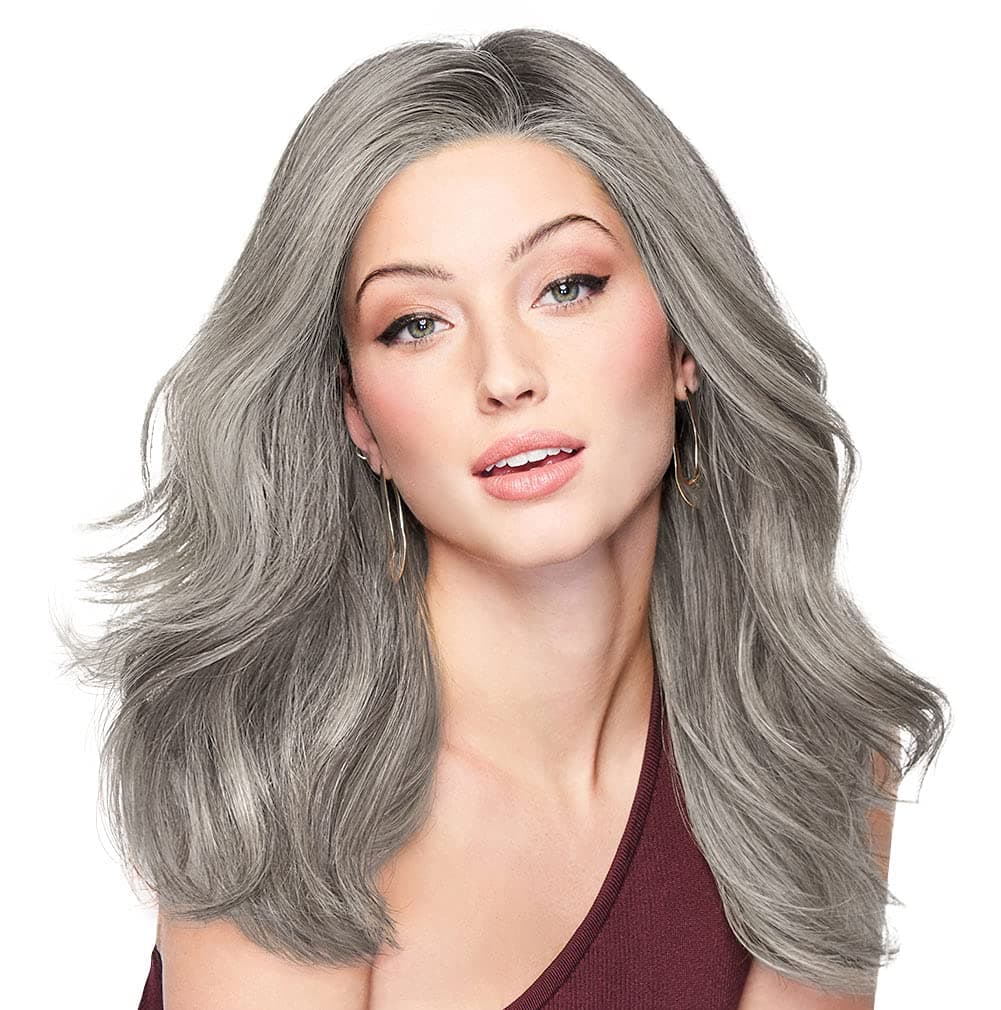 Hair u wear Raquel Welch Style Society peluca larga ondulada tru2life RL56/60 Silver, talla estándar