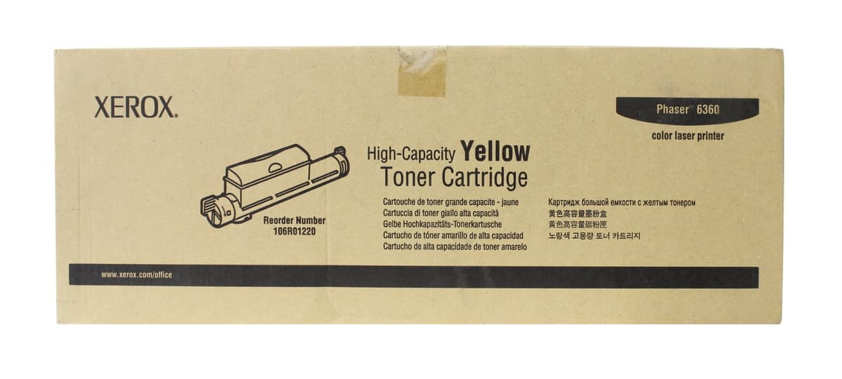Xerox Phaser 6360 Cartucho de Toner Amarillo Alta Capacidad 106R01220