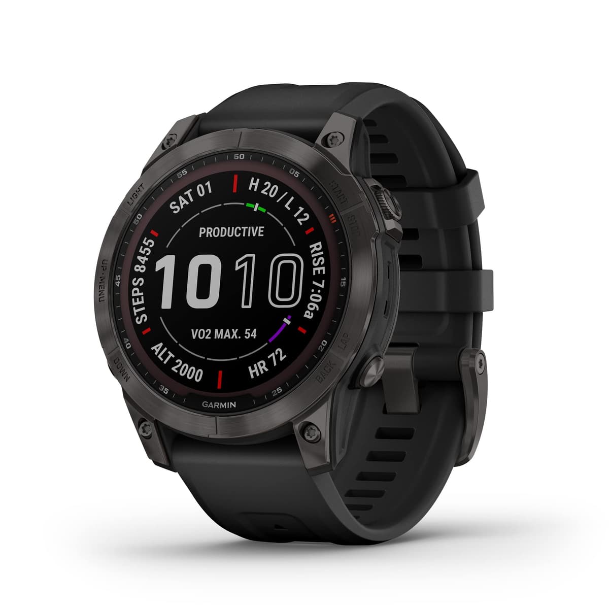 Garmin - fenix 7 Solar Reloj Inteligente GPS 47 mm - Gris Pizarra - 010-02540-10 (Reacondicionado) 010-02540-20-cr