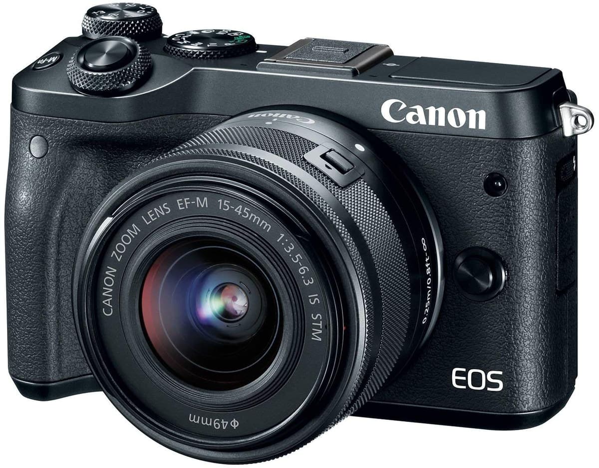 Canon EOS M6 (Negra) EF-M 15-45 mm f/3.5-6.3 IS STM Kit de lente (Reacondicionada) 1724C011-cr